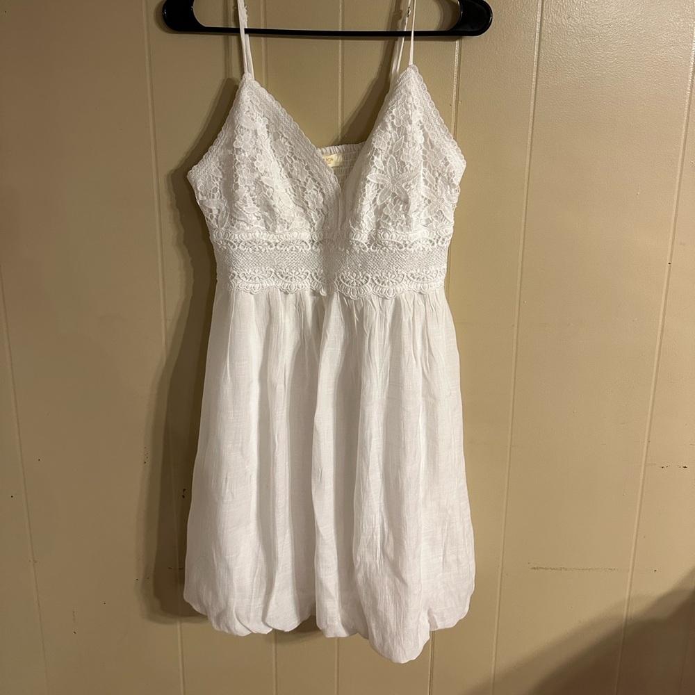 White Lace Spaghetti Strap Sundress